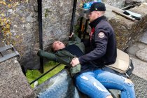 Kissing the Blarney Castle Stone
